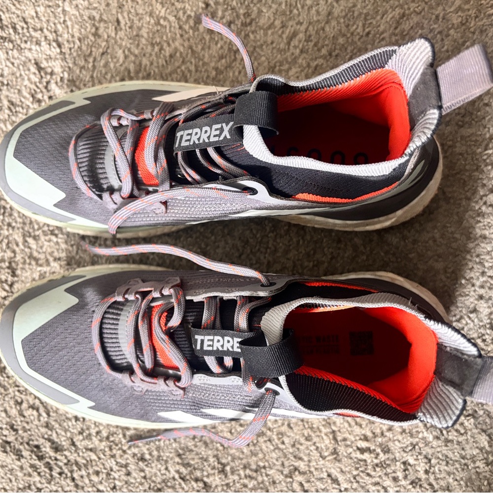 Adidas Terrex Trail Runners in Gray and Red